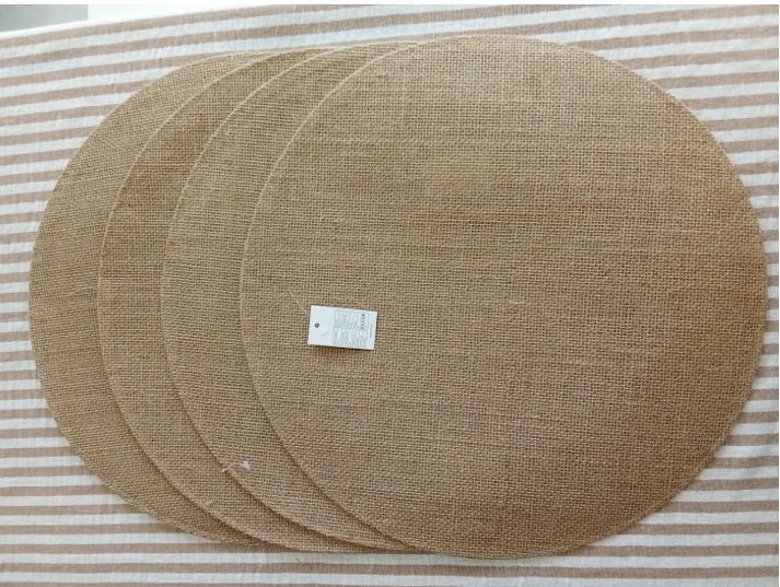 Set x 4 Individuales arpillera natural