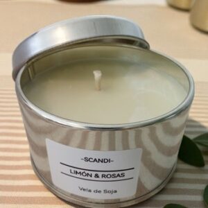 Vela aromática en lata