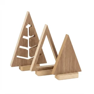 Set x 3 pinos decorativos de madera